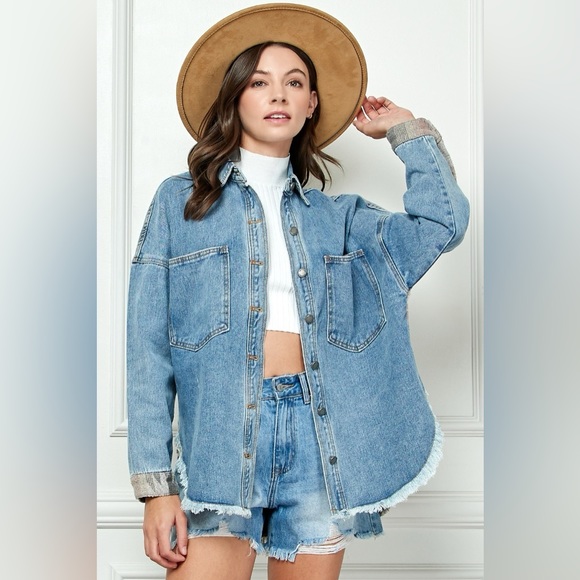 #9 CLOSEOUT SALE! New Bohemian Aztec Splicing Denim Jacket - Picture 3 of 5